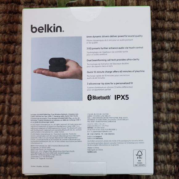 Belkin SOUNDFORM Play True Wireless Earbuds - Picture 2 of 7
